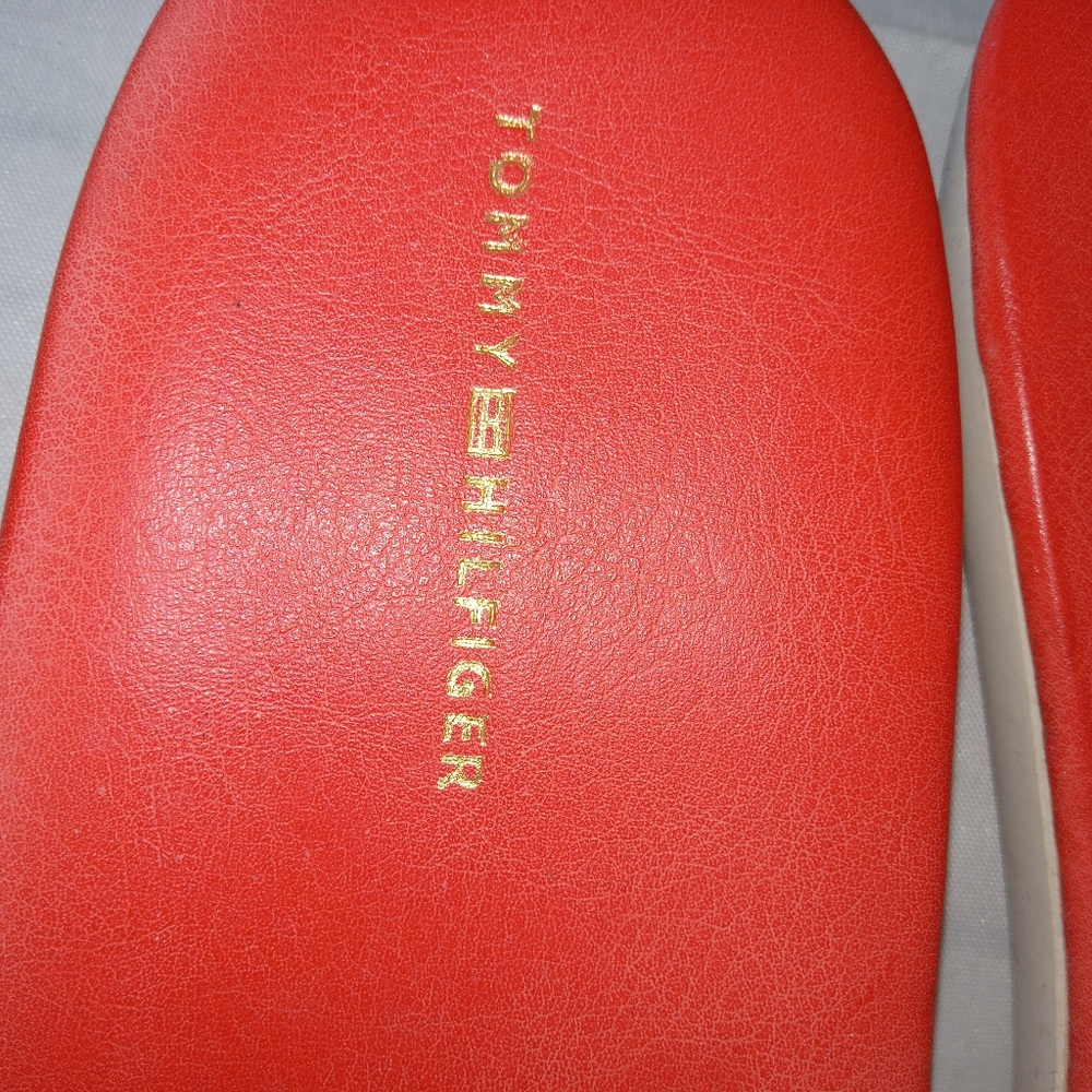 Tommy Hilfiger Coral Striped Slides 9 5 - Picture 2 of 5